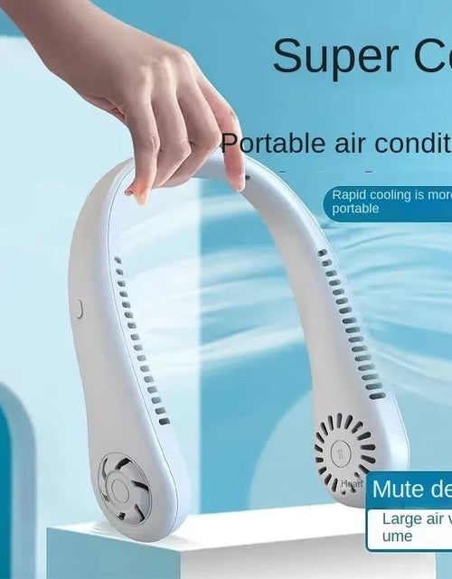 Load image into Gallery viewer, BreezeLoop Pro – Bladeless Rechargeable Neck Fan with 3-Speed Cooling for Summer Comfort
