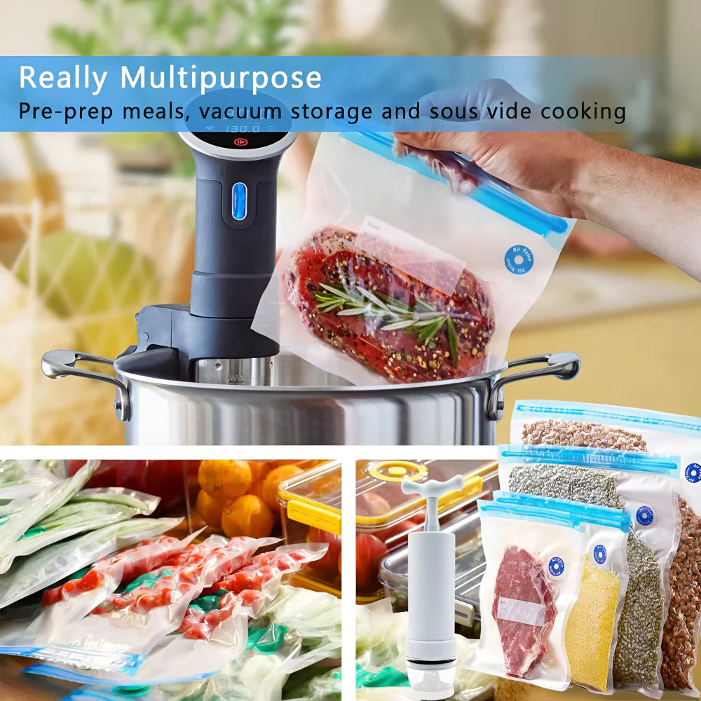 FreshLock™ Vacuum Seal Bags – Keep Food Fresh Longer, Save Space Instantly!
