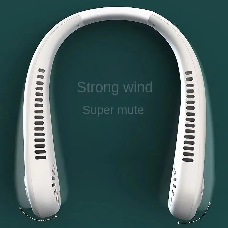 BreezeLoop Pro – Bladeless Rechargeable Neck Fan with 3-Speed Cooling for Summer Comfort