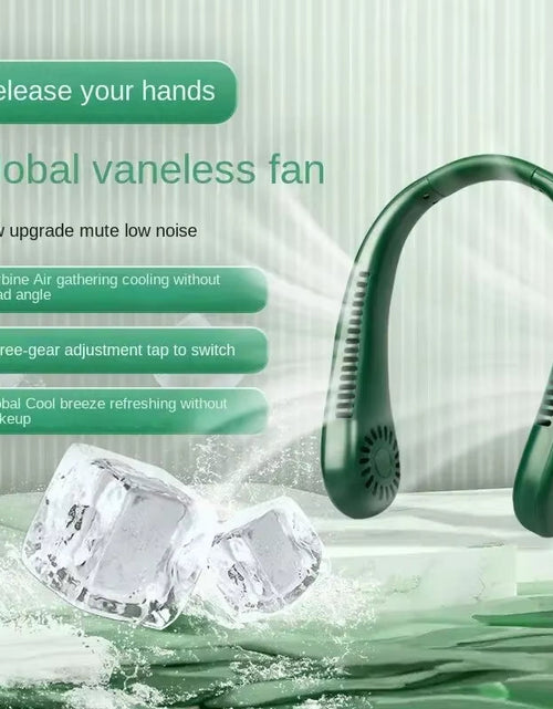 Load image into Gallery viewer, BreezeLoop Pro – Bladeless Rechargeable Neck Fan with 3-Speed Cooling for Summer Comfort
