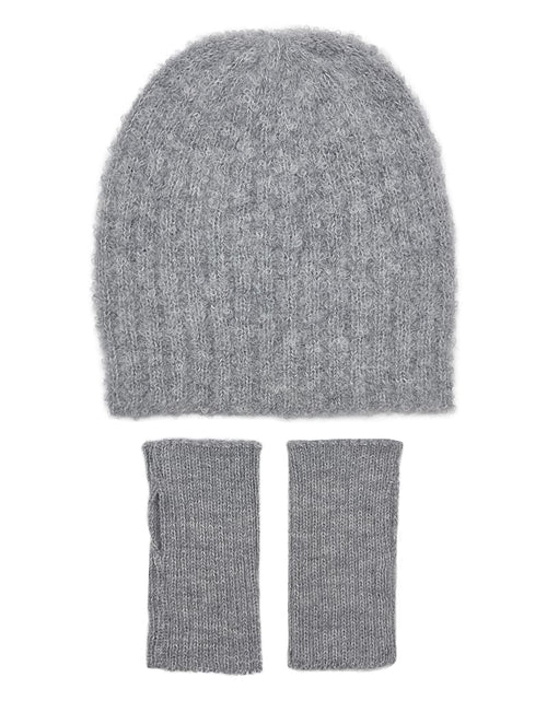 Load image into Gallery viewer, Gray Loop Knit Alpaca Beanie
