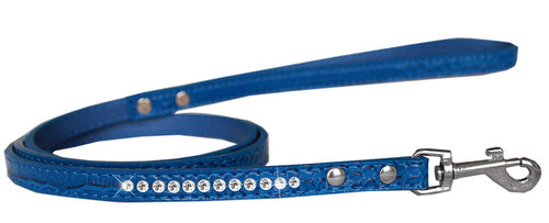 Load image into Gallery viewer, Dog, Puppy &amp; Pet Designer Croc Leash, &quot;One Row Clear Crystal&quot;
