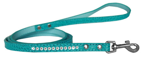 Load image into Gallery viewer, Dog, Puppy &amp; Pet Designer Croc Leash, &quot;One Row Clear Crystal&quot;
