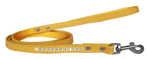 Load image into Gallery viewer, Dog, Puppy &amp; Pet Designer Croc Leash, &quot;One Row Clear Crystal&quot;
