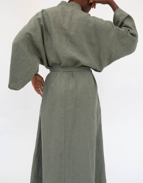 Load image into Gallery viewer, Sai Full-Length Linen Robe
