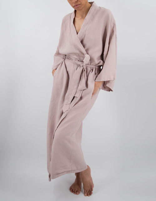 Load image into Gallery viewer, Sai Full-Length Linen Robe
