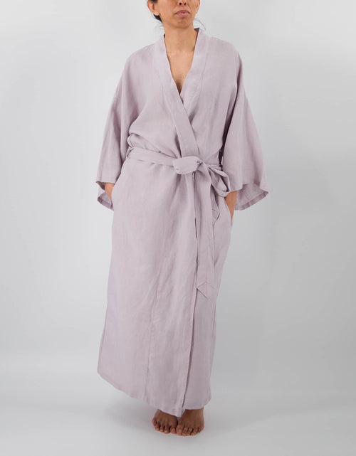 Load image into Gallery viewer, Sai Full-Length Linen Robe
