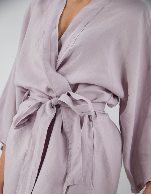 Load image into Gallery viewer, Sai Full-Length Linen Robe
