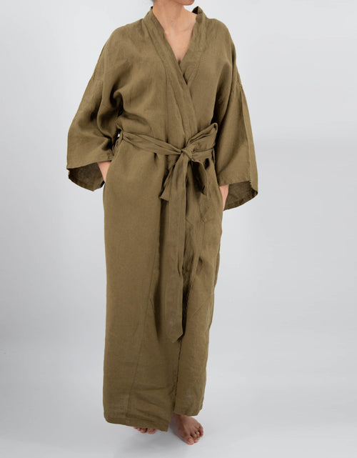 Load image into Gallery viewer, Sai Full-Length Linen Robe
